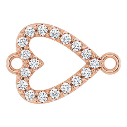 1/8 CTW Lab-Grown Diamond Heart Link