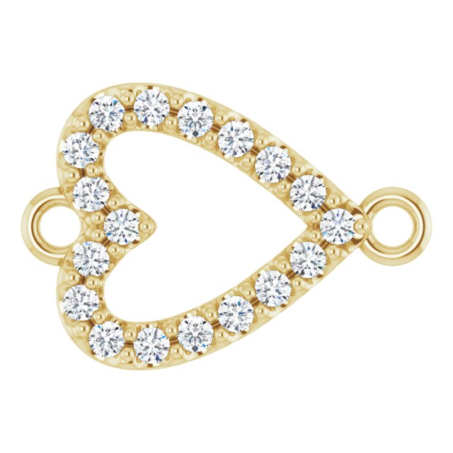 1/8 CTW Lab-Grown Diamond Heart Link