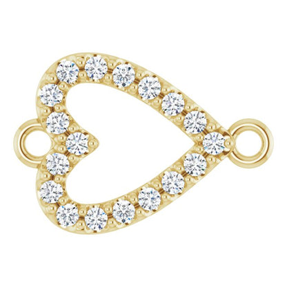 1/8 CTW Natural Diamond Heart Link