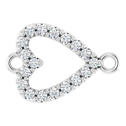 1/8 CTW Lab-Grown Diamond Heart Link