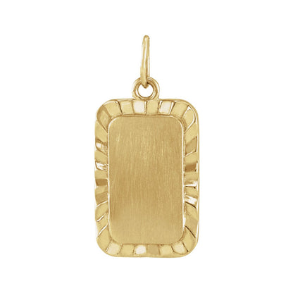 Engravable Sunburst Pendant