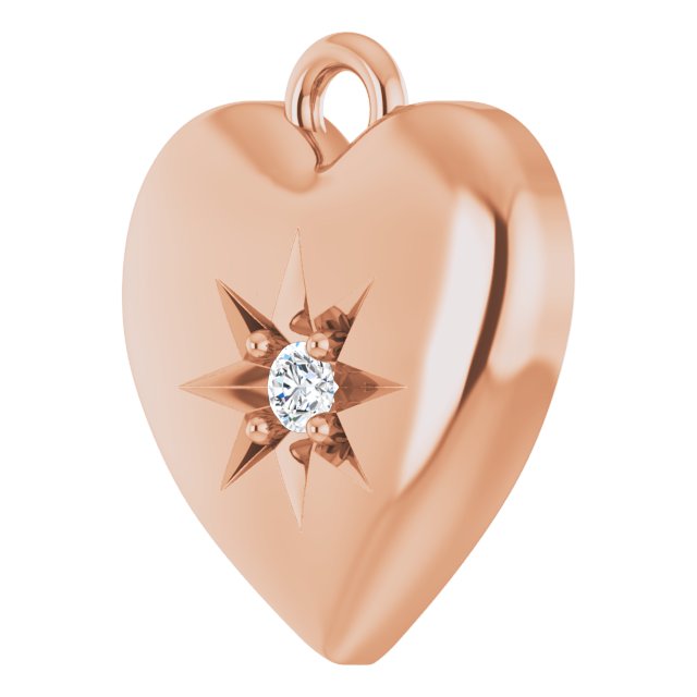 .02 CT Lab-Grown Diamond Heart Dangle