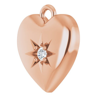 .02 CT Lab-Grown Diamond Heart Dangle