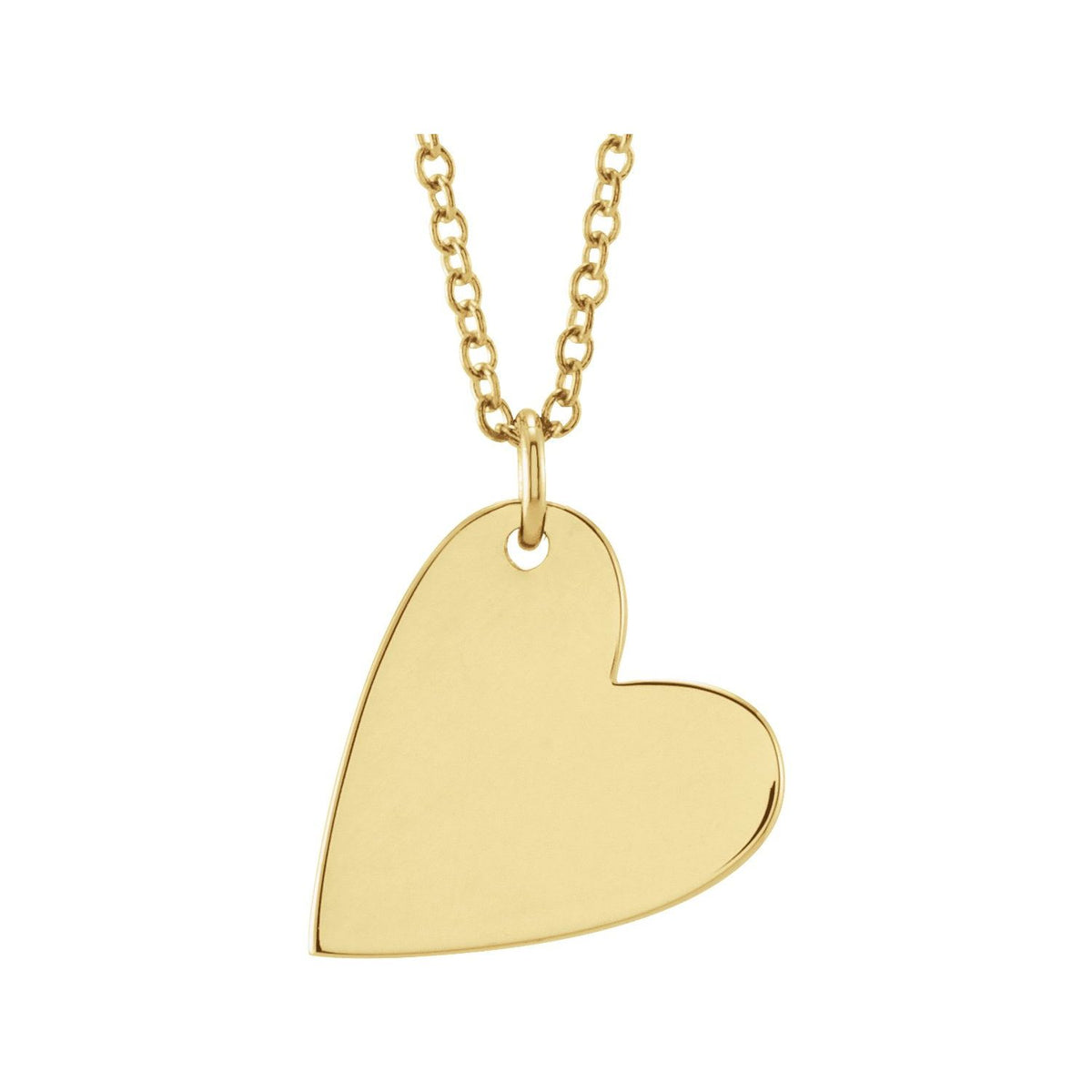 Engravable Sideways Heart 16-18" Necklace