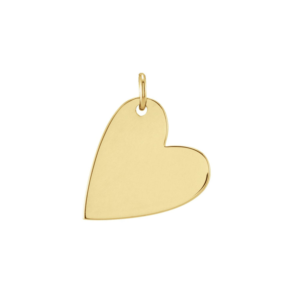 Engravable Sideways Heart Pendant, 14.42 x 11.78 mm