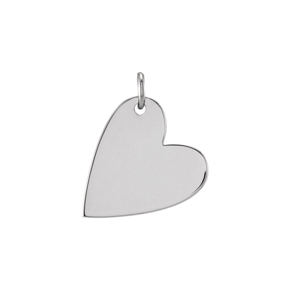 Engravable Sideways Heart Pendant, 14.42 x 11.78 mm