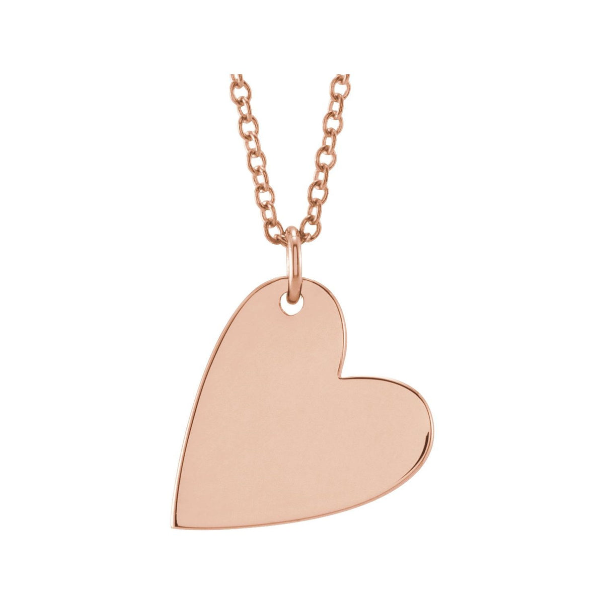 Engravable Sideways Heart 16-18" Necklace