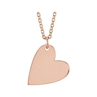 Engravable Sideways Heart 16-18" Necklace