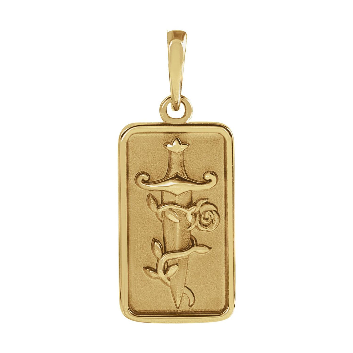 Dagger & Rose Pendant