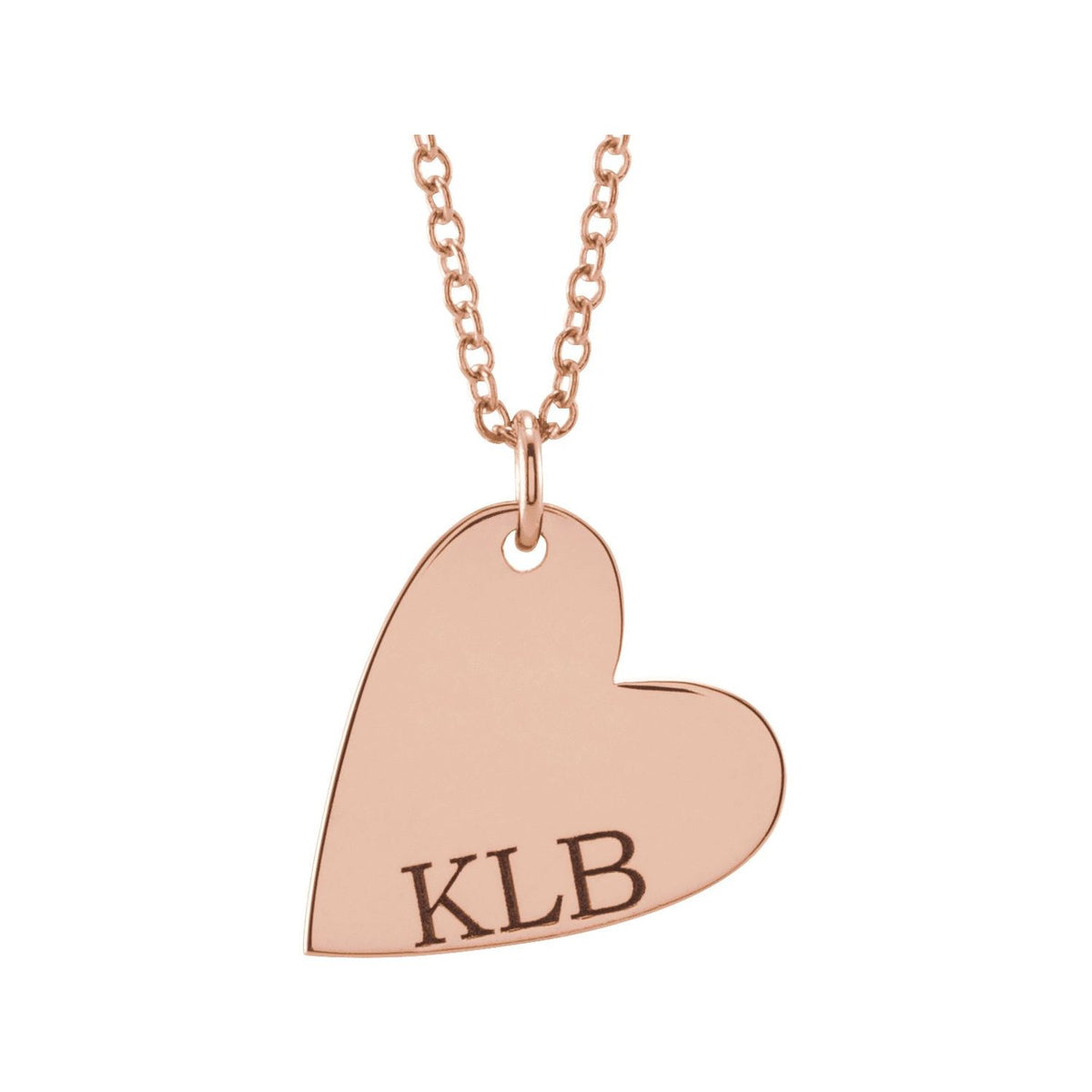 Engravable Sideways Heart 16-18" Necklace