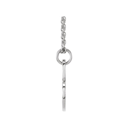 Engravable Sideways Heart 16-18" Necklace