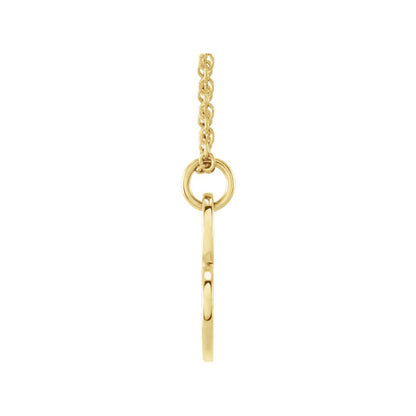 Engravable Sideways Heart 16-18" Necklace