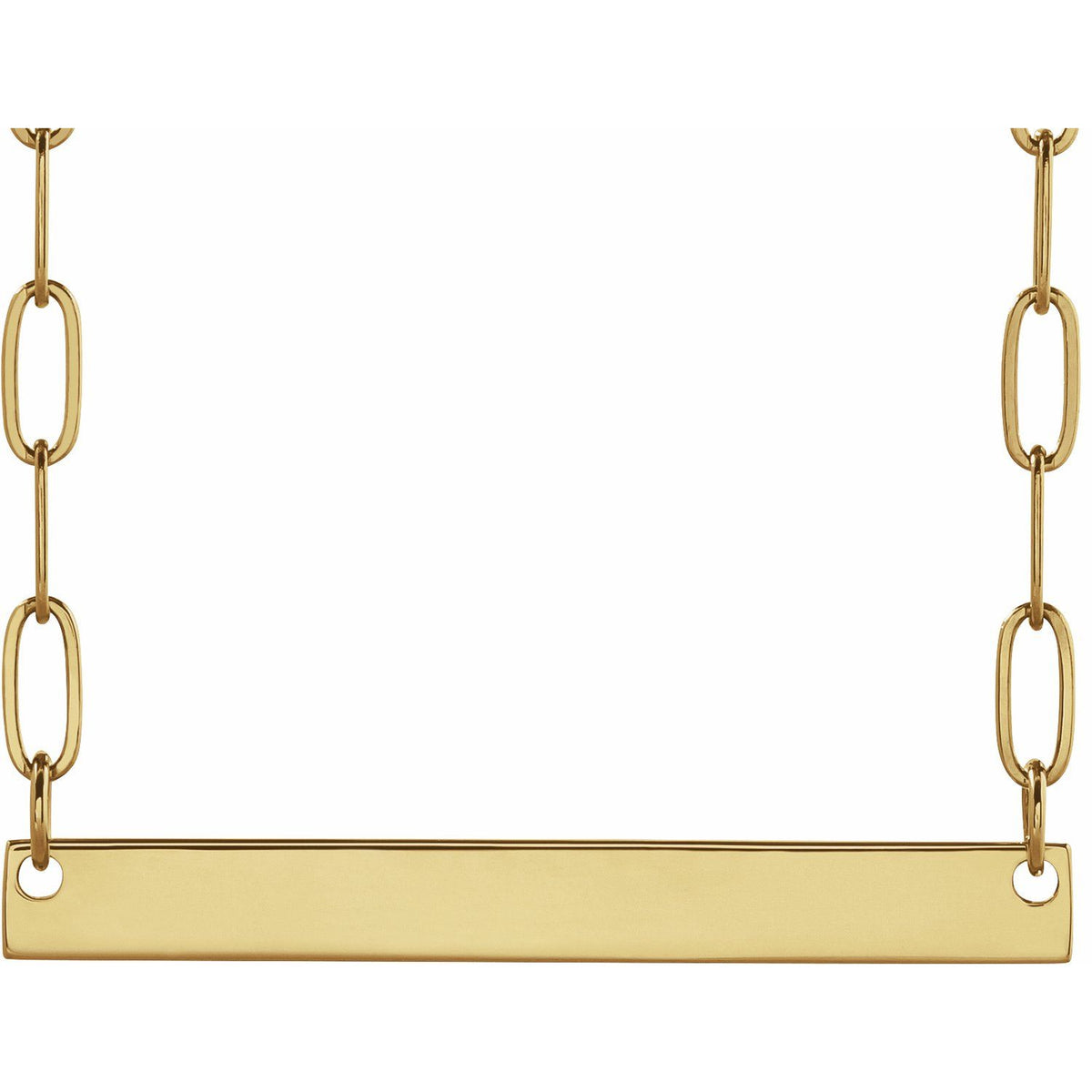 Engravable Bar 18" Necklace, 30 x 3.5 mm