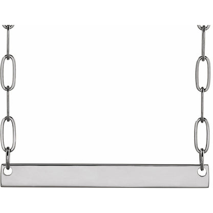 Engravable Bar 18" Necklace, 30 x 3.5 mm