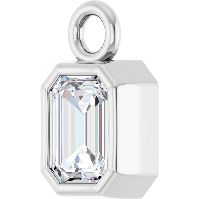 1/4 CT Natural Diamond Bezel-Set Dangle
