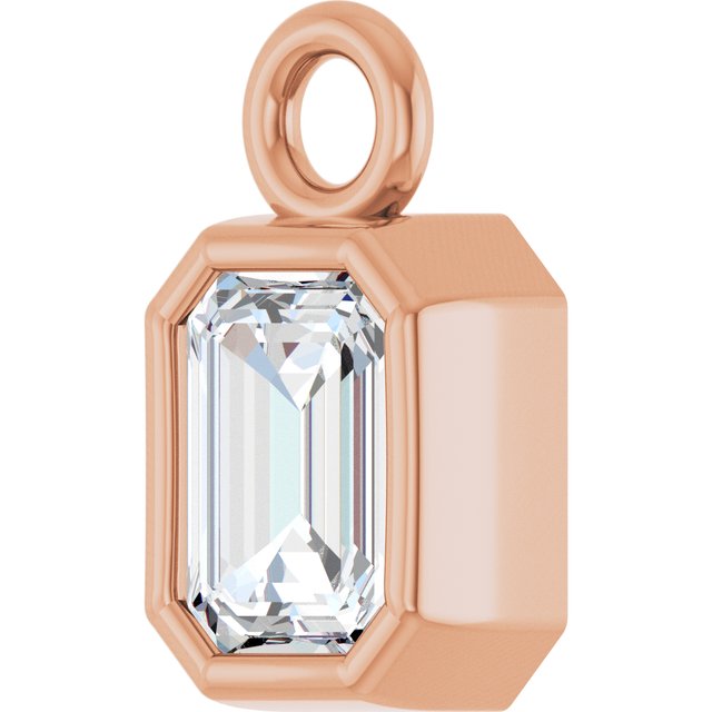 1/4 CT Natural Diamond Bezel-Set Dangle