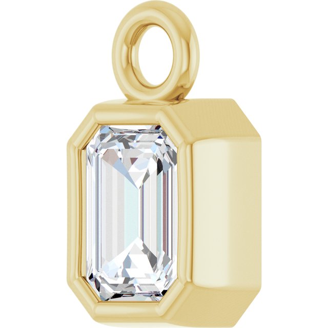 1/4 CT Natural Diamond Bezel-Set Dangle