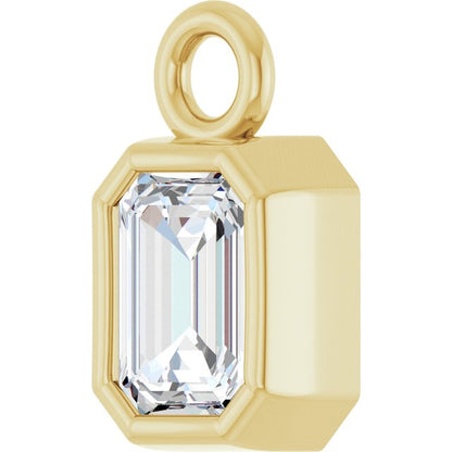 1/4 CT Natural Diamond Bezel-Set Dangle