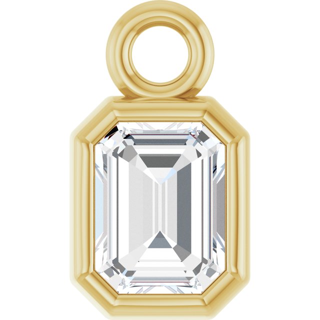 1/4 CT Natural Diamond Bezel-Set Dangle