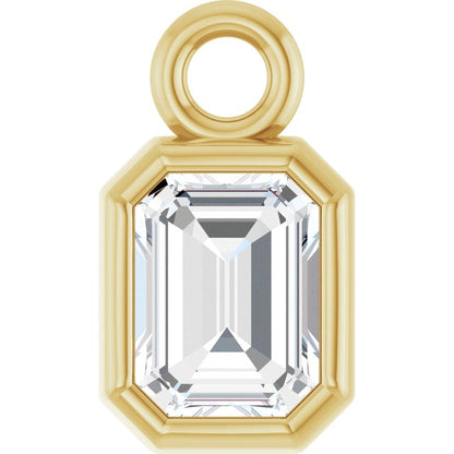 1/4 CT Natural Diamond Bezel-Set Dangle