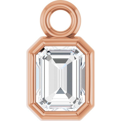 1/4 CT Natural Diamond Bezel-Set Dangle