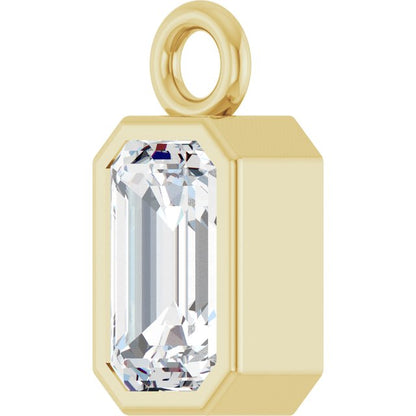 1/3 CT Natural Diamond Bezel-Set Dangle