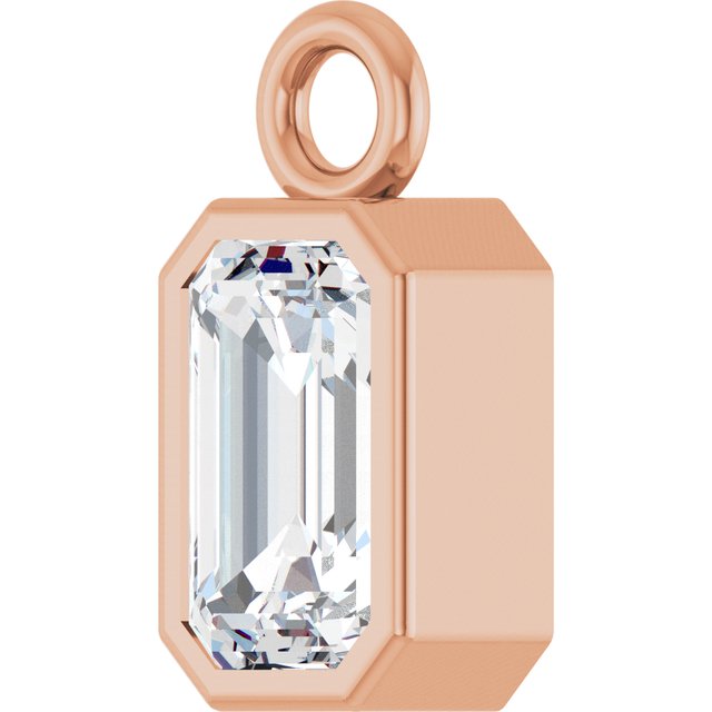 1/3 CT Natural Diamond Bezel-Set Dangle