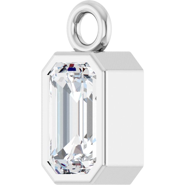 1/2 CT Natural Diamond Bezel-Set Dangle