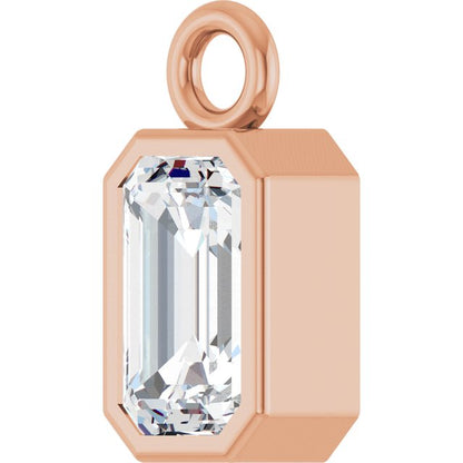 1/3 CT Lab-Grown Diamond Bezel-Set Dangle