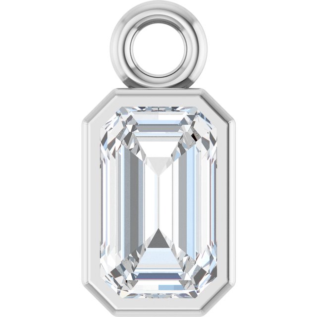 1/3 CT Natural Diamond Bezel-Set Dangle