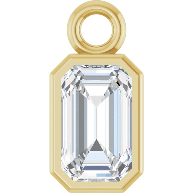 1/3 CT Natural Diamond Bezel-Set Dangle