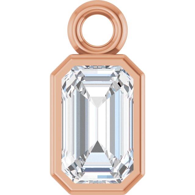 1/3 CT Natural Diamond Bezel-Set Dangle
