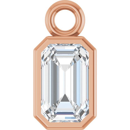 1/3 CT Natural Diamond Bezel-Set Dangle