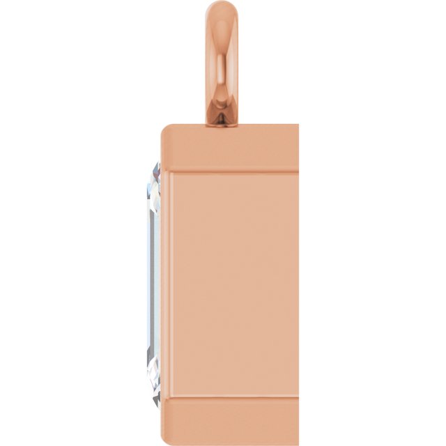 1/3 CT Lab-Grown Diamond Bezel-Set Dangle
