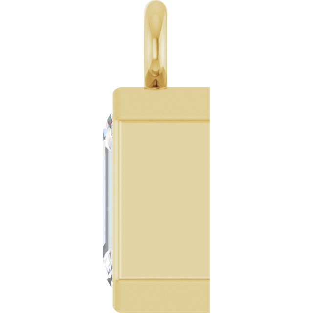 1/3 CT Natural Diamond Bezel-Set Dangle