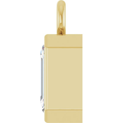 1/3 CT Natural Diamond Bezel-Set Dangle