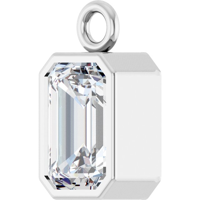 1/2 CT Natural Diamond Bezel-Set Dangle