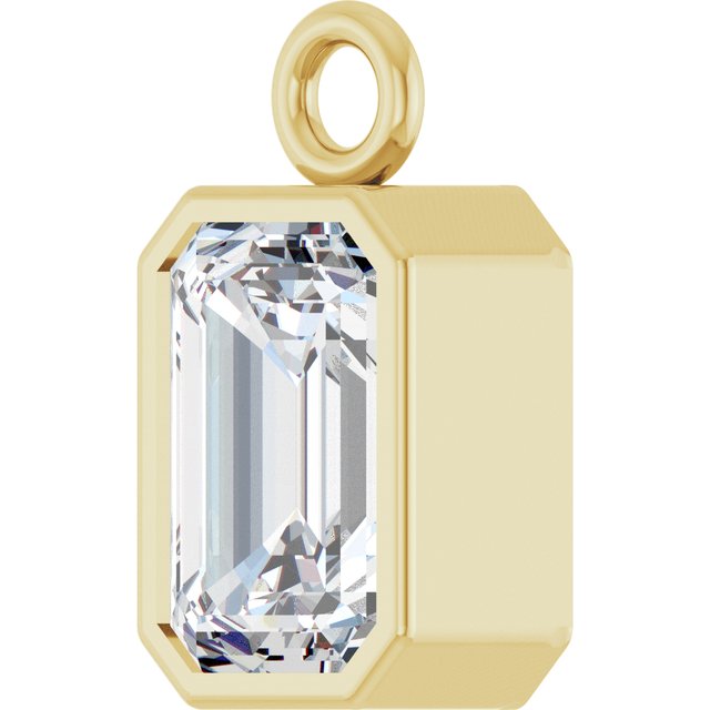1/2 CT Natural Diamond Bezel-Set Dangle