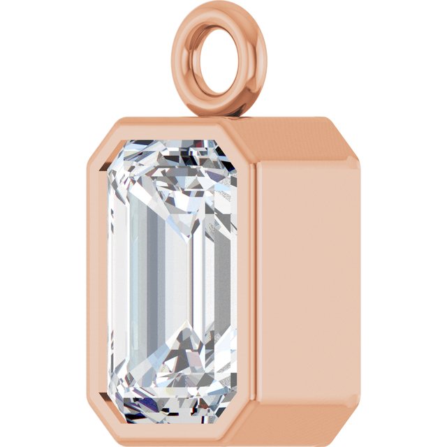 1/2 CT Natural Diamond Bezel-Set Dangle