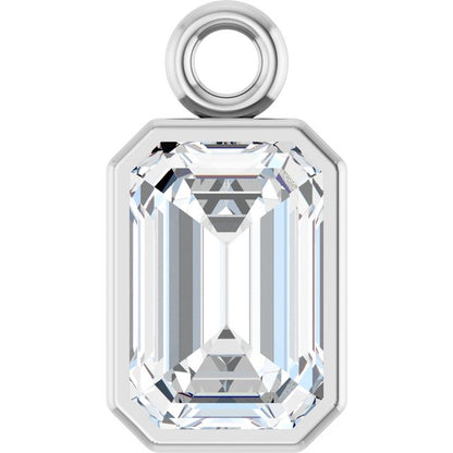 1/2 CT Lab-Grown Diamond Bezel-Set Dangle