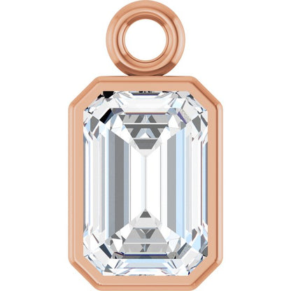 1/2 CT Natural Diamond Bezel-Set Dangle