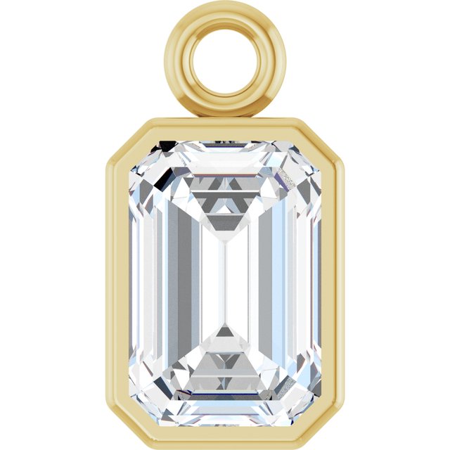 1/2 CT Natural Diamond Bezel-Set Dangle