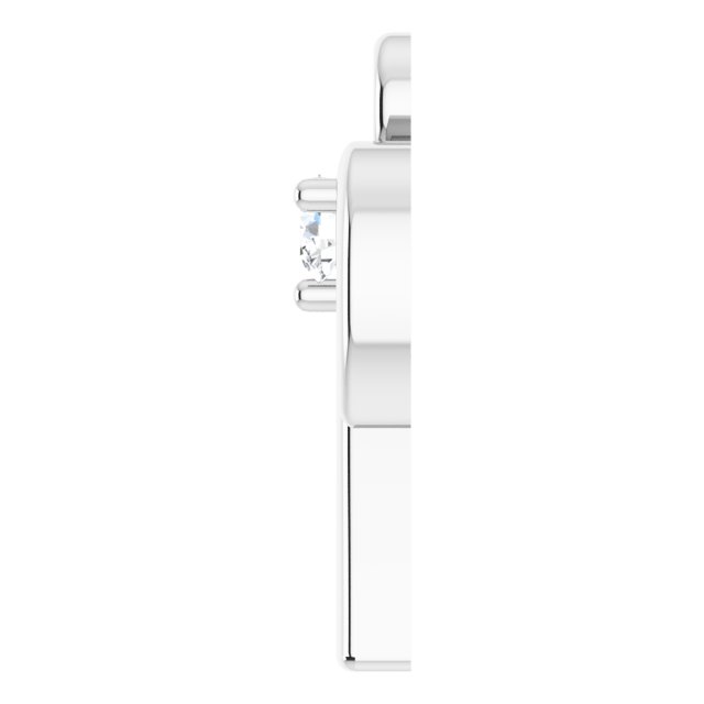 .02 CT Natural Diamond Aries Zodiac Dangle