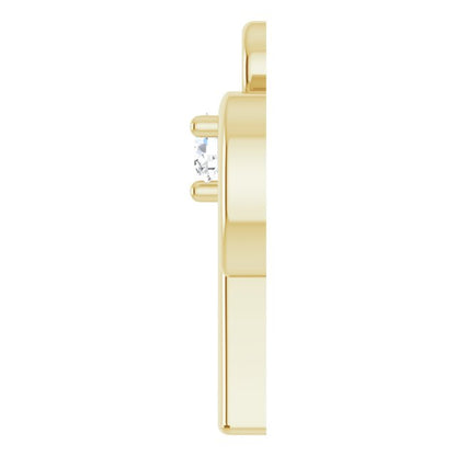 .02 CT Natural Diamond Aries Zodiac Dangle