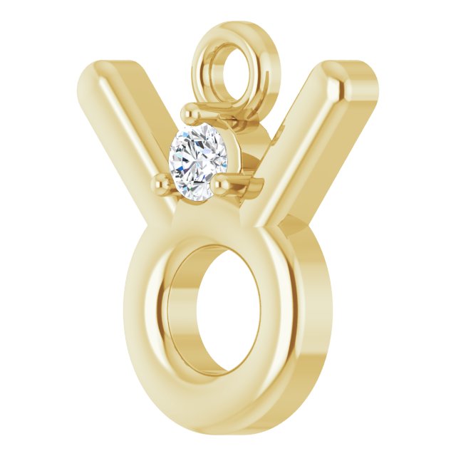 .02 CT Lab-Grown Diamond Taurus Zodiac Dangle