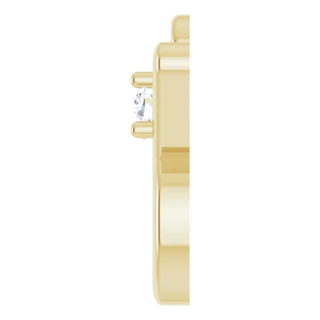 .02 CT Lab-Grown Diamond Taurus Zodiac Dangle