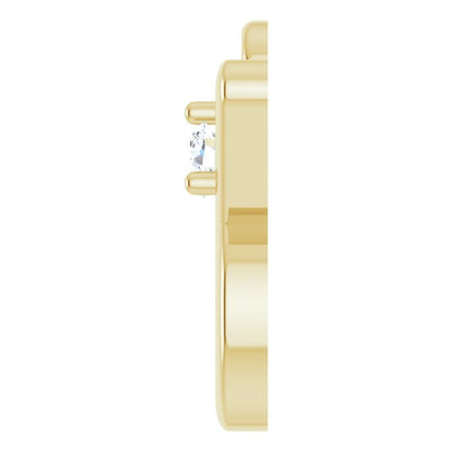 .02 CT Lab-Grown Diamond Taurus Zodiac Dangle