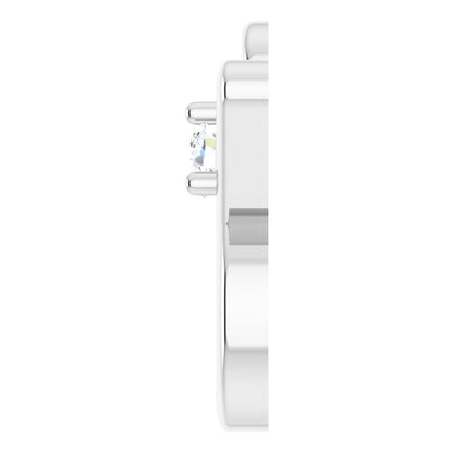 .02 CT Natural Diamond Taurus Zodiac Dangle