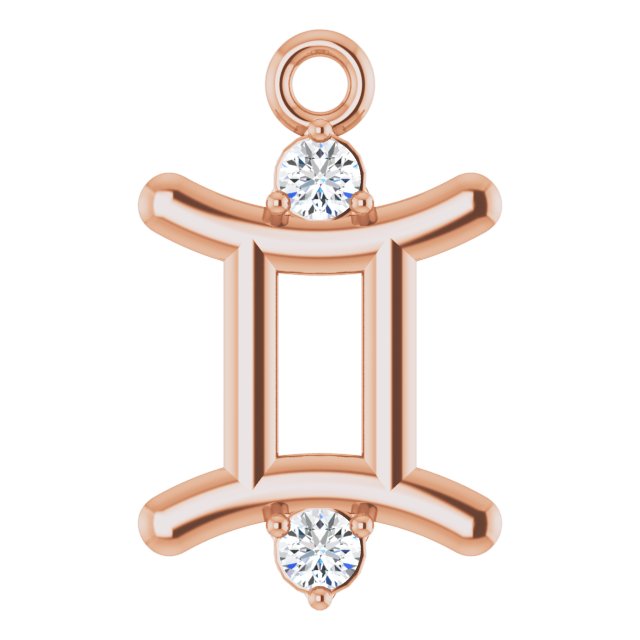 .03 CTW Lab-Grown Diamond Gemini Zodiac Dangle