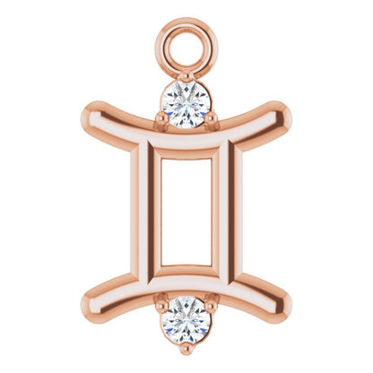 .03 CTW Lab-Grown Diamond Gemini Zodiac Dangle